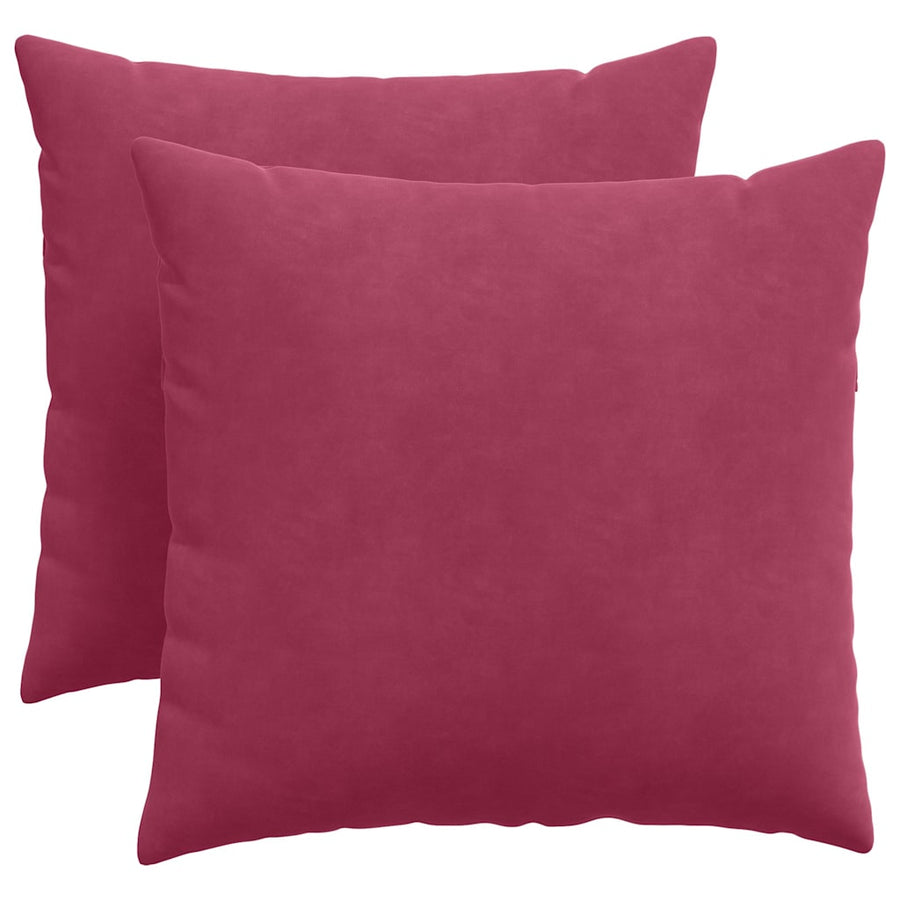 Sofa Kussens 2 pcs Wijnrood 50 x 50 cm Katoen Stof