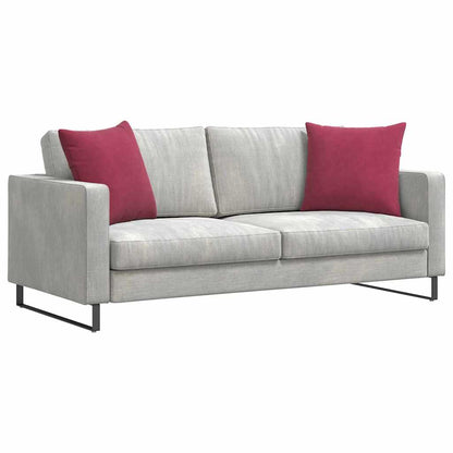 Sofa Kussens 2 pcs Wijnrood 50 x 50 cm Katoen Stof