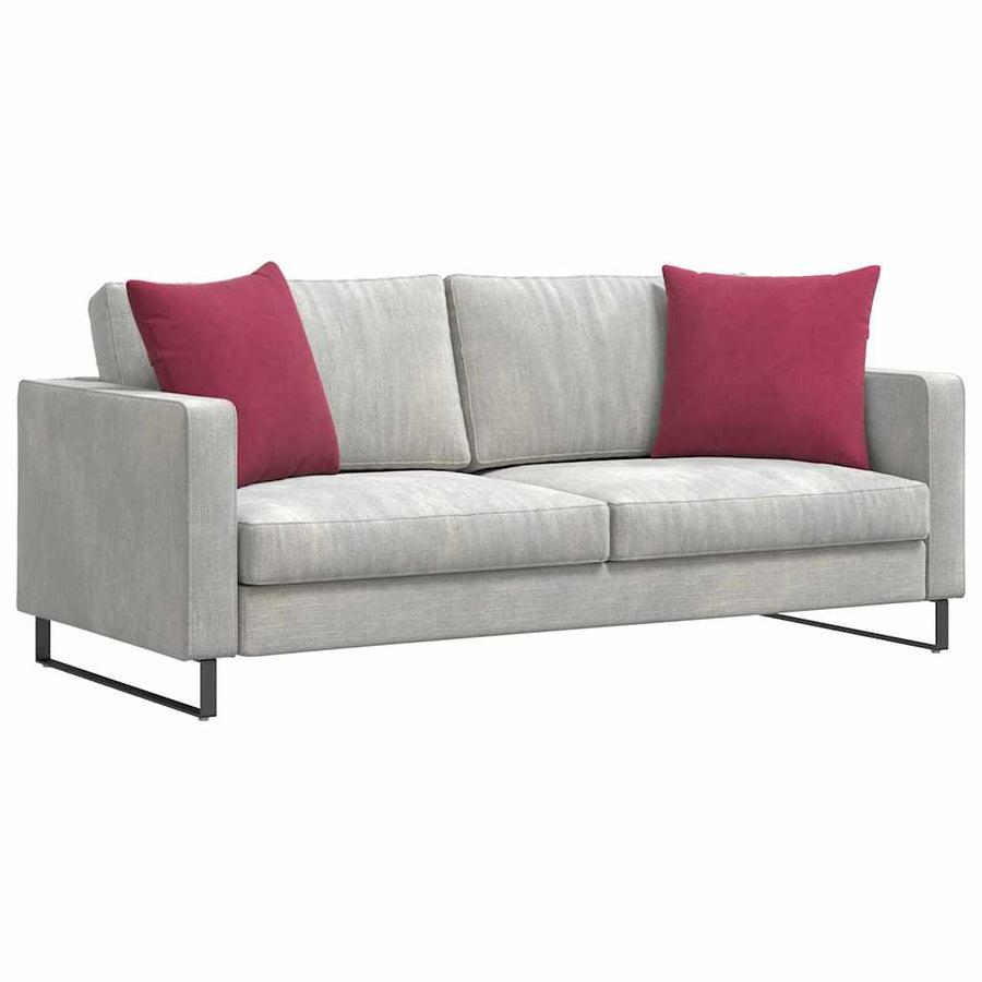 Sofa Kussens 2 pcs Wijnrood 50 x 50 cm Katoen Stof