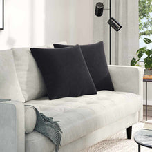 Sofa Kussens 2 pcs Zwart 50 x 50 cm Katoen Stof