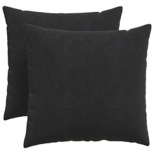 Sofa Kussens 2 pcs Zwart 50 x 50 cm Katoen Stof