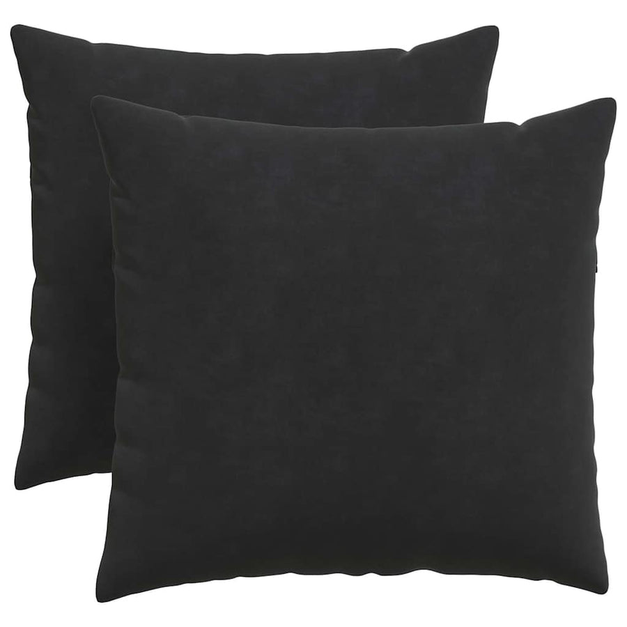 Sofa Kussens 2 pcs Zwart 50 x 50 cm Katoen Stof