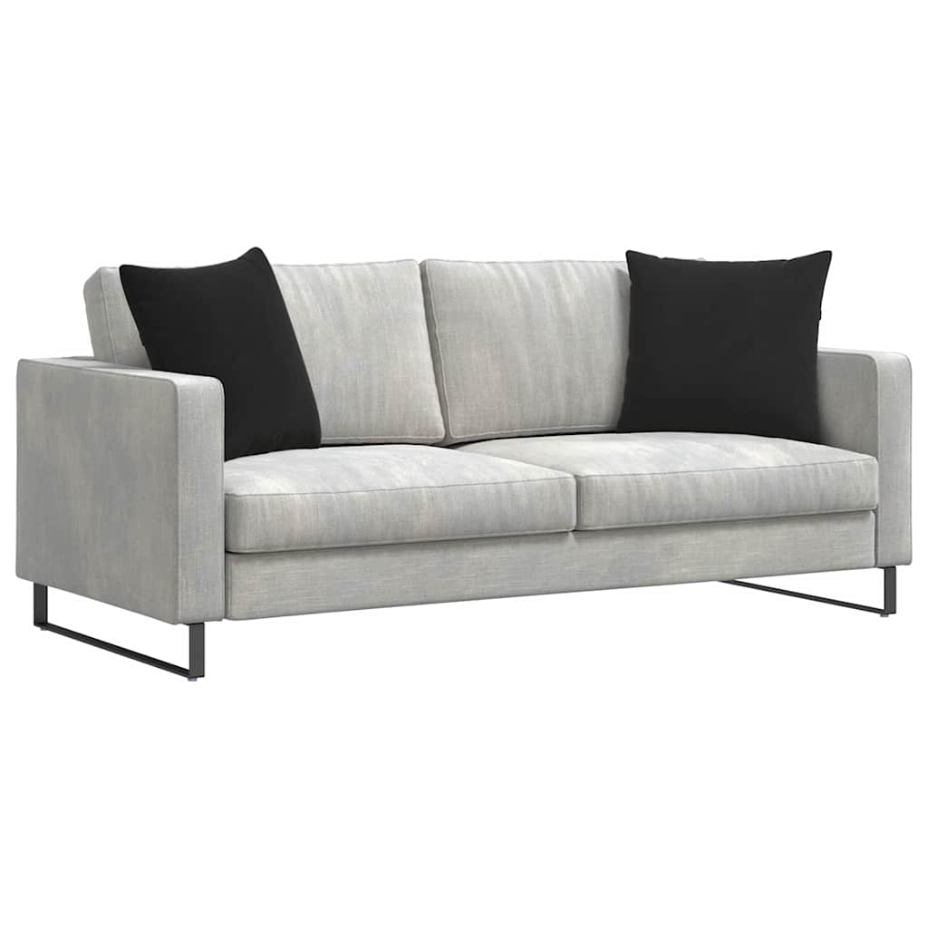 Sofa Kussens 2 pcs Zwart 50 x 50 cm Katoen Stof