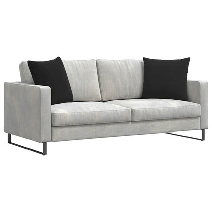 Sofa Kussens 2 pcs Zwart 50 x 50 cm Katoen Stof