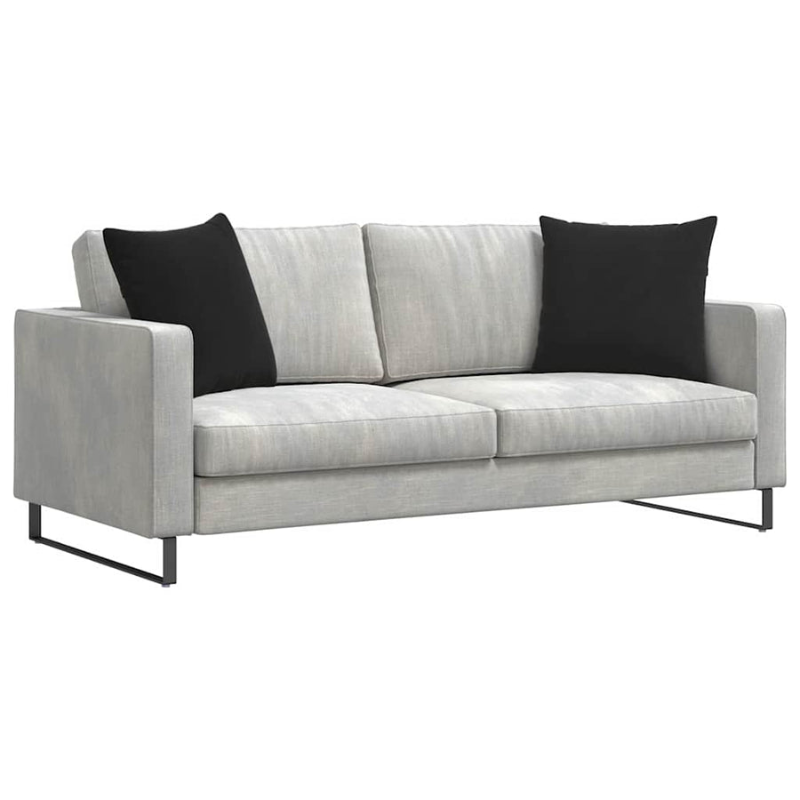 Sofa Kussens 2 pcs Zwart 50 x 50 cm Katoen Stof