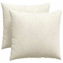 Sofa Kussens 2 pcs Crème 50 x 50 cm Katoen Stof