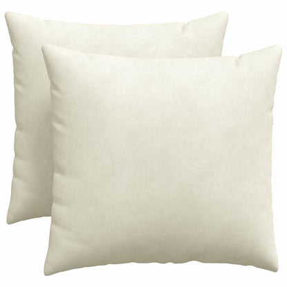 Sofa Kussens 2 pcs Crème 50 x 50 cm Katoen Stof