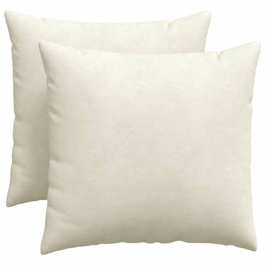 Sofa Kussens 2 pcs Crème 50 x 50 cm Katoen Stof