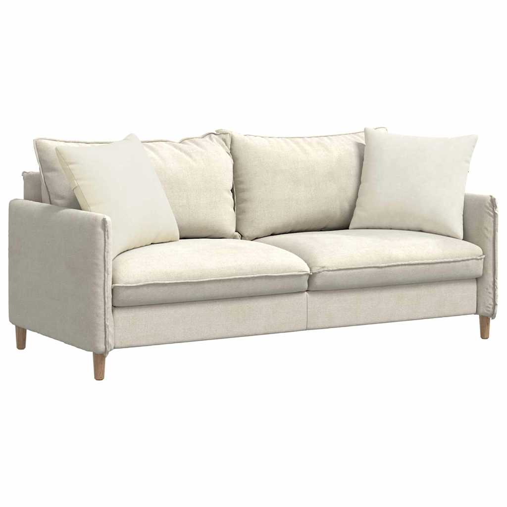 Sofa Kussens 2 pcs Crème 50 x 50 cm Katoen Stof