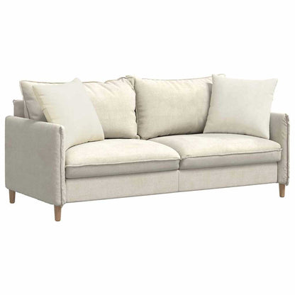 Sofa Kussens 2 pcs Crème 50 x 50 cm Katoen Stof