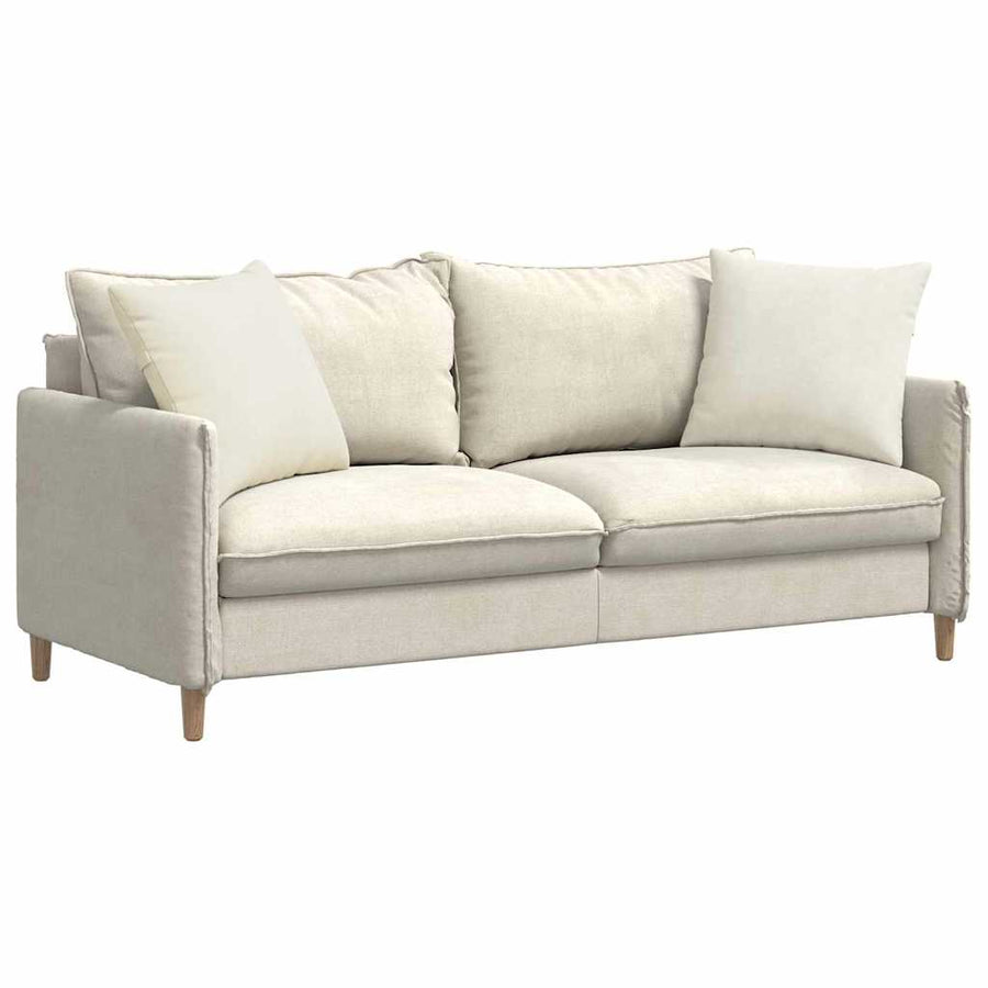 Sofa Kussens 2 pcs Crème 50 x 50 cm Katoen Stof