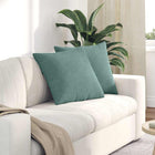 Sofa Cushions 2 pieces Sea Green 50 x 50 cm Corduroy