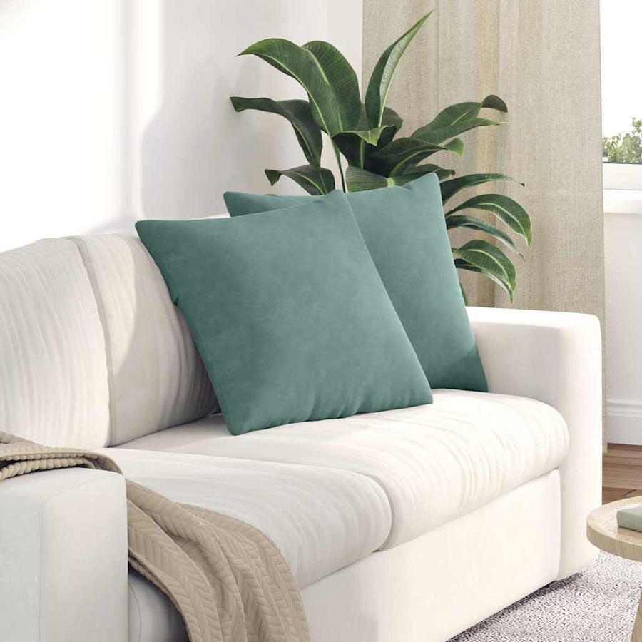 Sofa Kussens 2 pcs Zeegroen 50 x 50 cm Katoen Stof