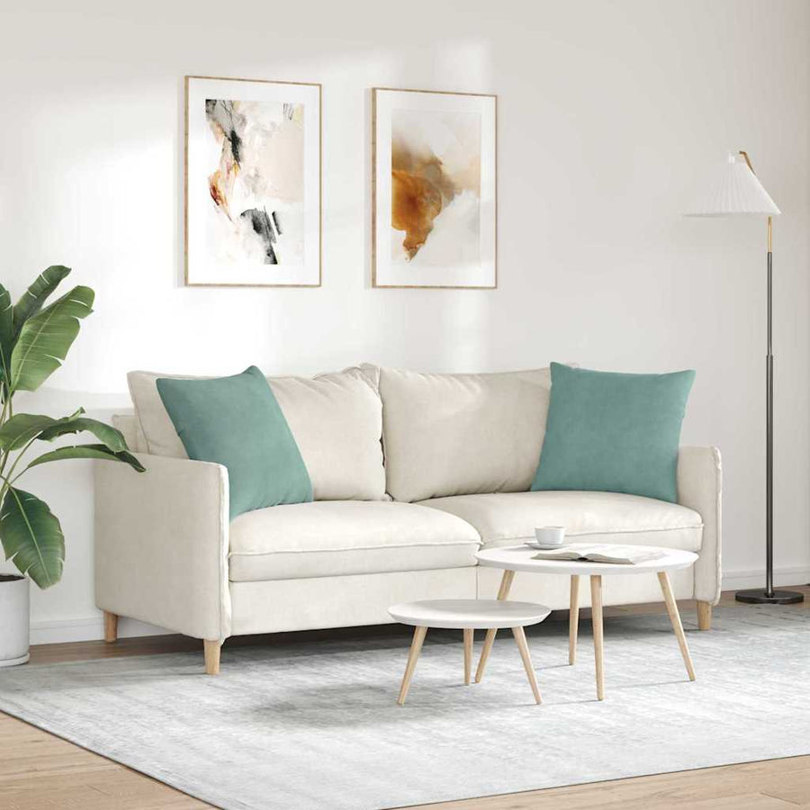 Sofa Kussens 2 pcs Zeegroen 50 x 50 cm Katoen Stof