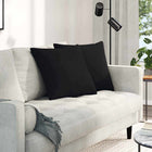 Sofa Cushions 2 pieces Black 50 x 50 cm Fabric