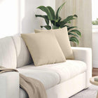 Sofa Cushions 2 pcs Cream 50 x 50 cm Fabric