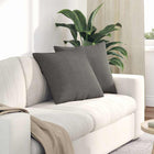 Sofa Cushions 2 pieces Light Grey 50 x 50 cm Cord Fabric