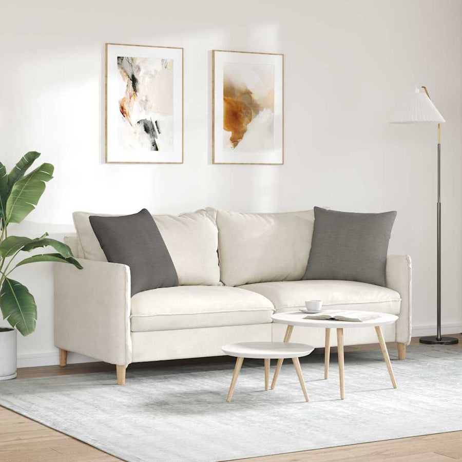 Sofa Kussens 2 pcs Lichtgrijs 50 x 50 cm Katoen Stof