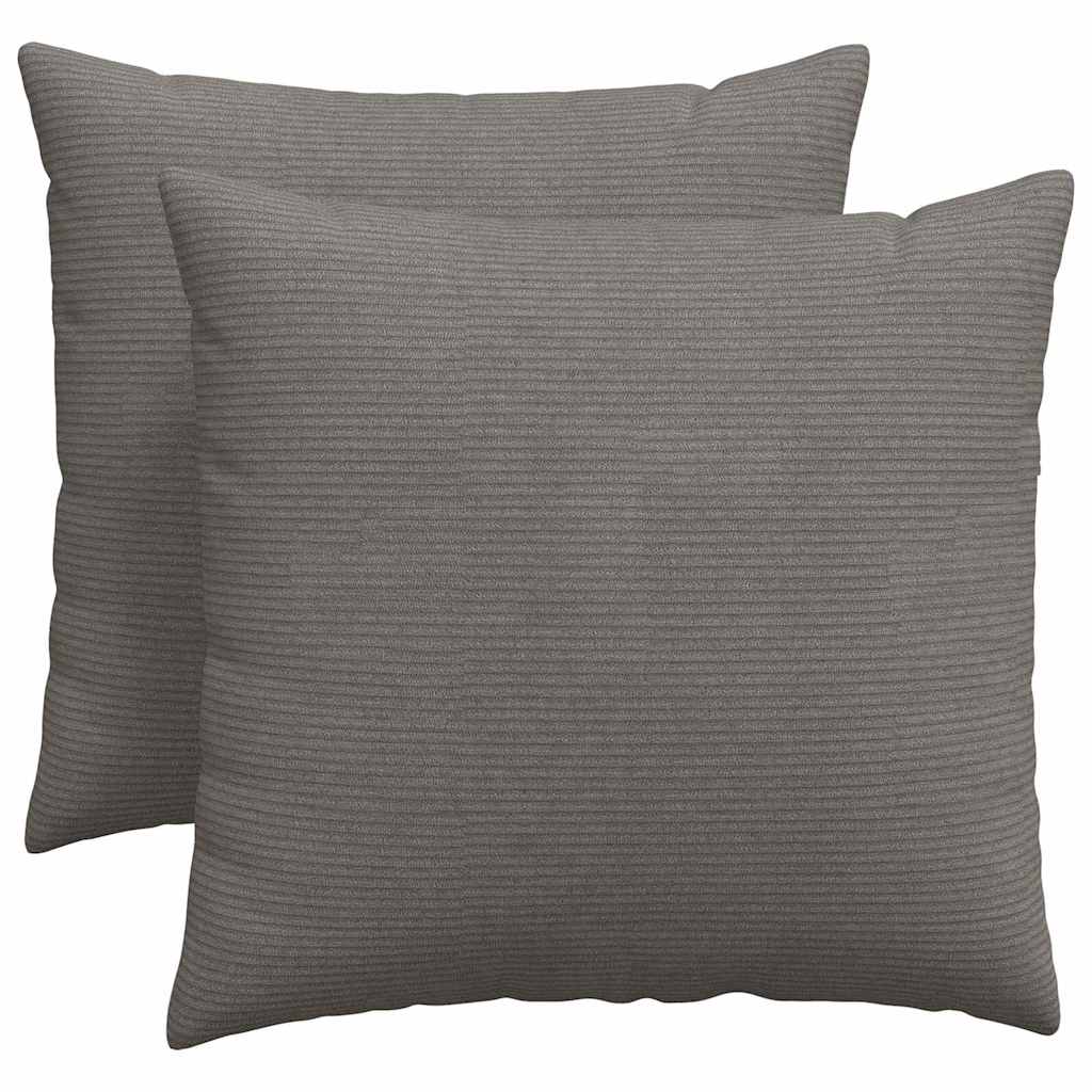 Sofa Kussens 2 pcs Lichtgrijs 50 x 50 cm Katoen Stof