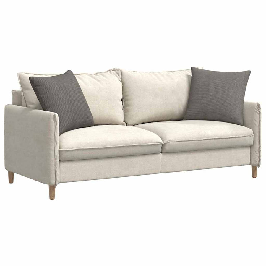 Sofa Kussens 2 pcs Lichtgrijs 50 x 50 cm Katoen Stof