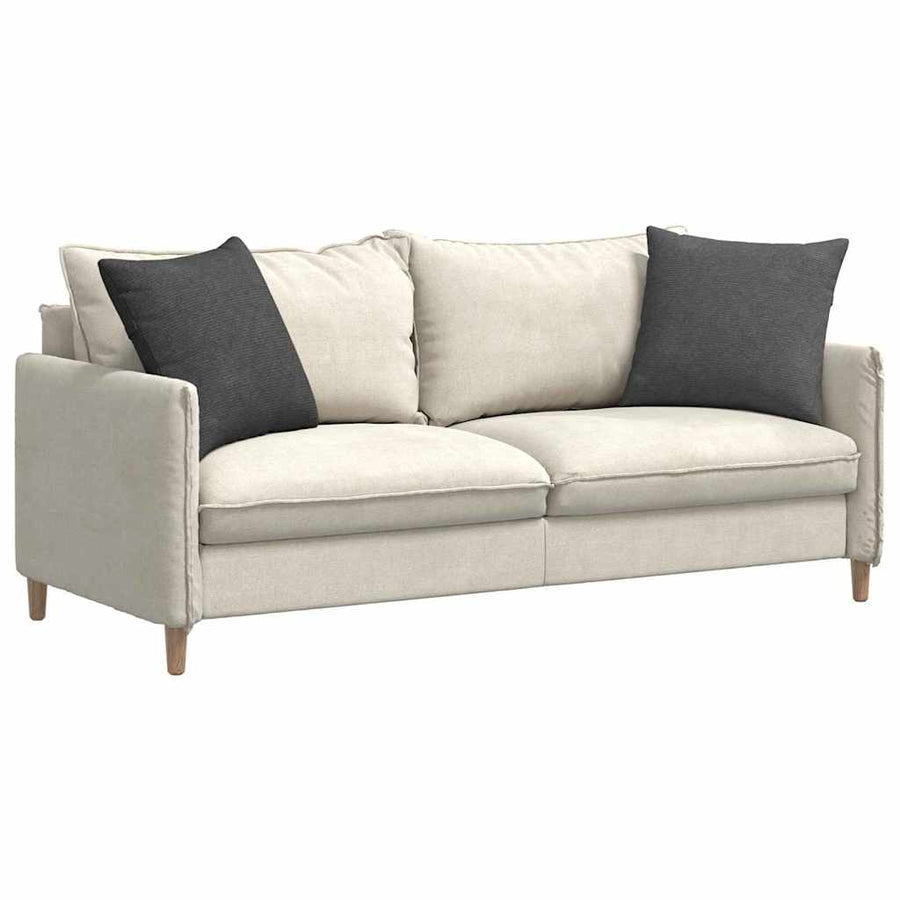 Sofa Kussens 2 pcs Donkergrijs 50 x 50 cm Katoen Stof