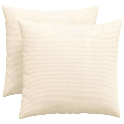 Sofa Kussens 2 pcs Crème 50 x 50 cm Katoen Stof