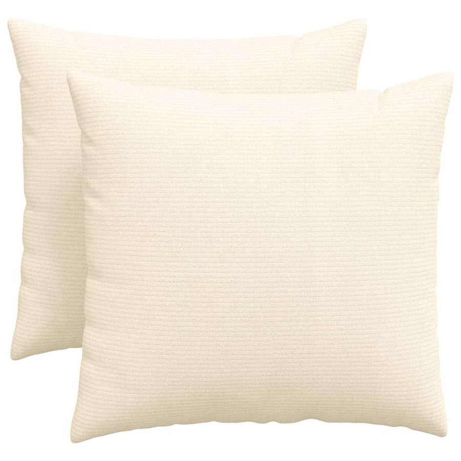 Sofa Kussens 2 pcs Crème 50 x 50 cm Katoen Stof