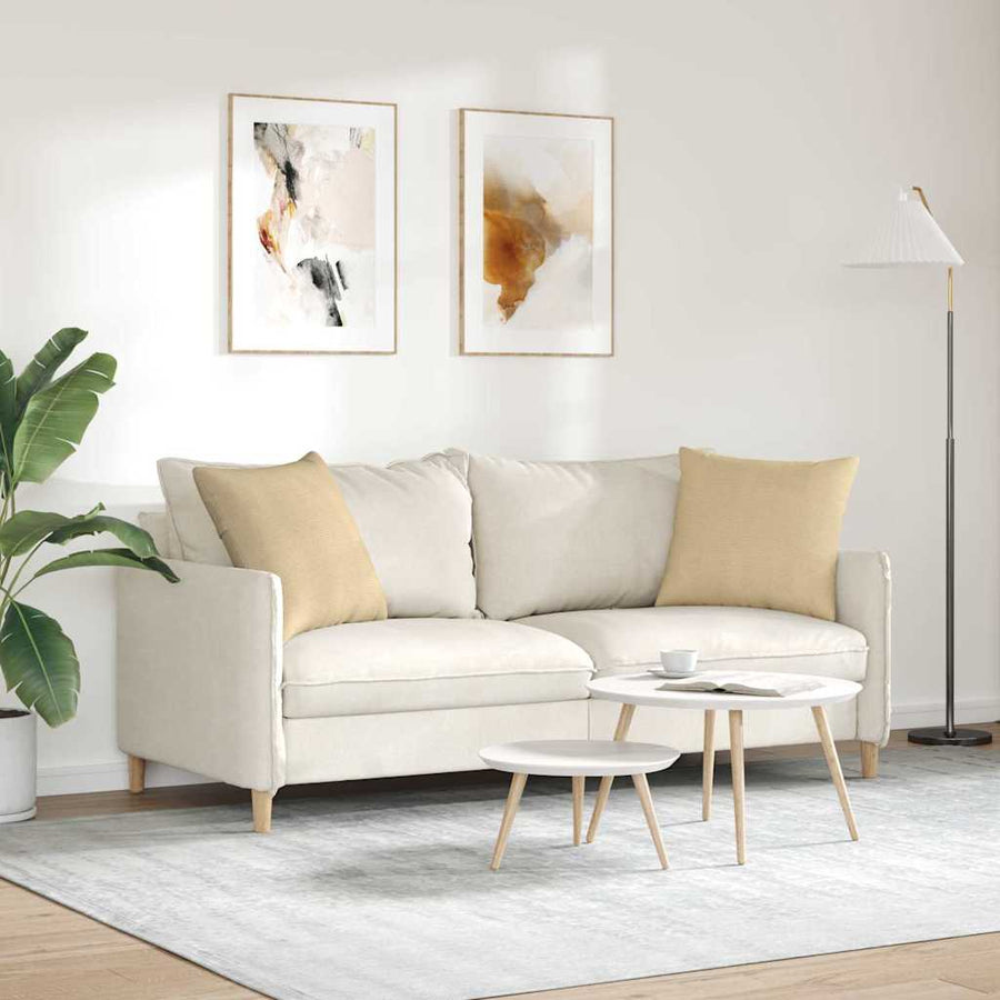 Sofa Kussens 2 pcs Grijs groen 50 x 50 cm Katoen Stof