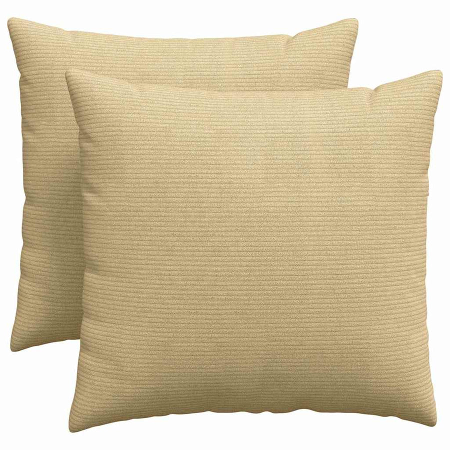 Sofa Kussens 2 pcs Grijs groen 50 x 50 cm Katoen Stof