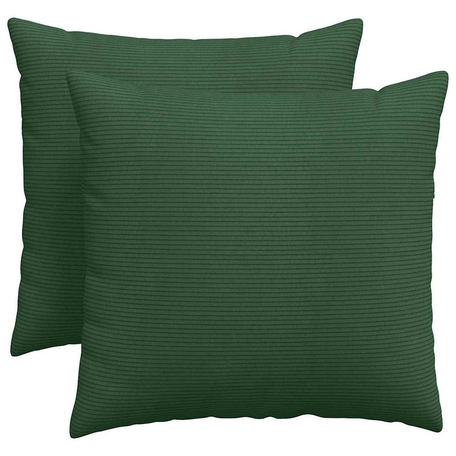 Sofa Kussens 2 pcs Donkergroen 50 x 50 cm Katoen Stof