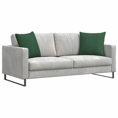 Sofa Kussens 2 pcs Donkergroen 50 x 50 cm Katoen Stof