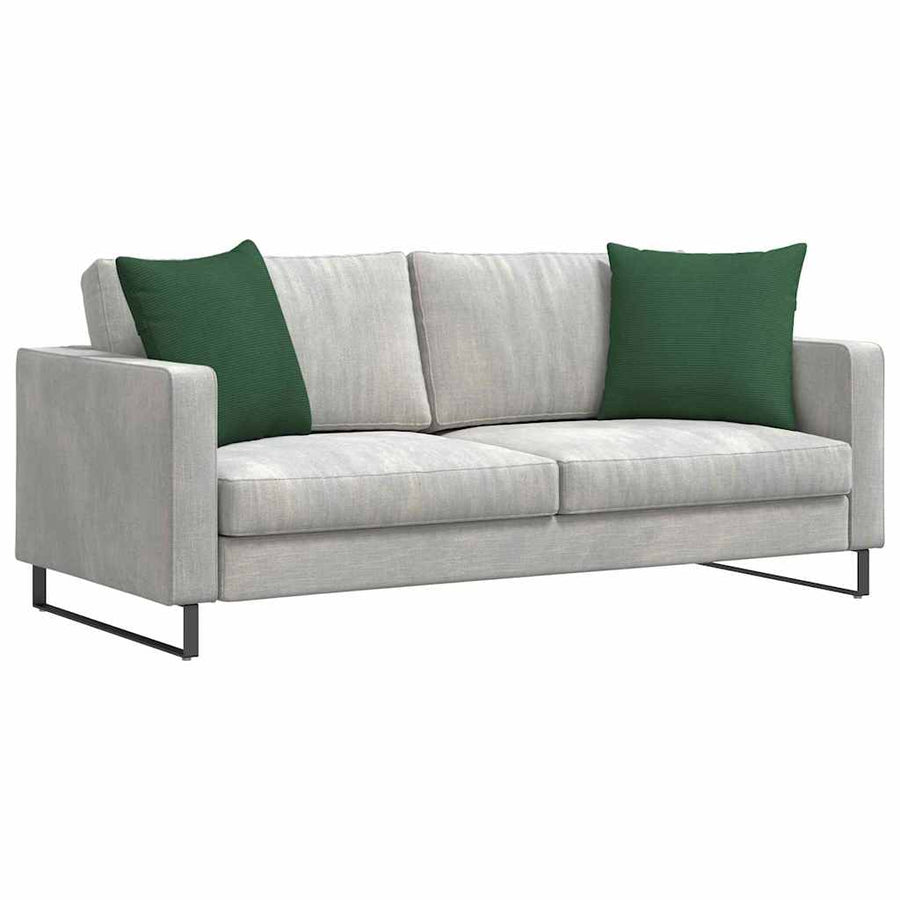 Sofa Kussens 2 pcs Donkergroen 50 x 50 cm Katoen Stof