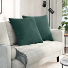 Sofa Cushions 2 pieces Dark Green 60 x 60 cm Corduroy
