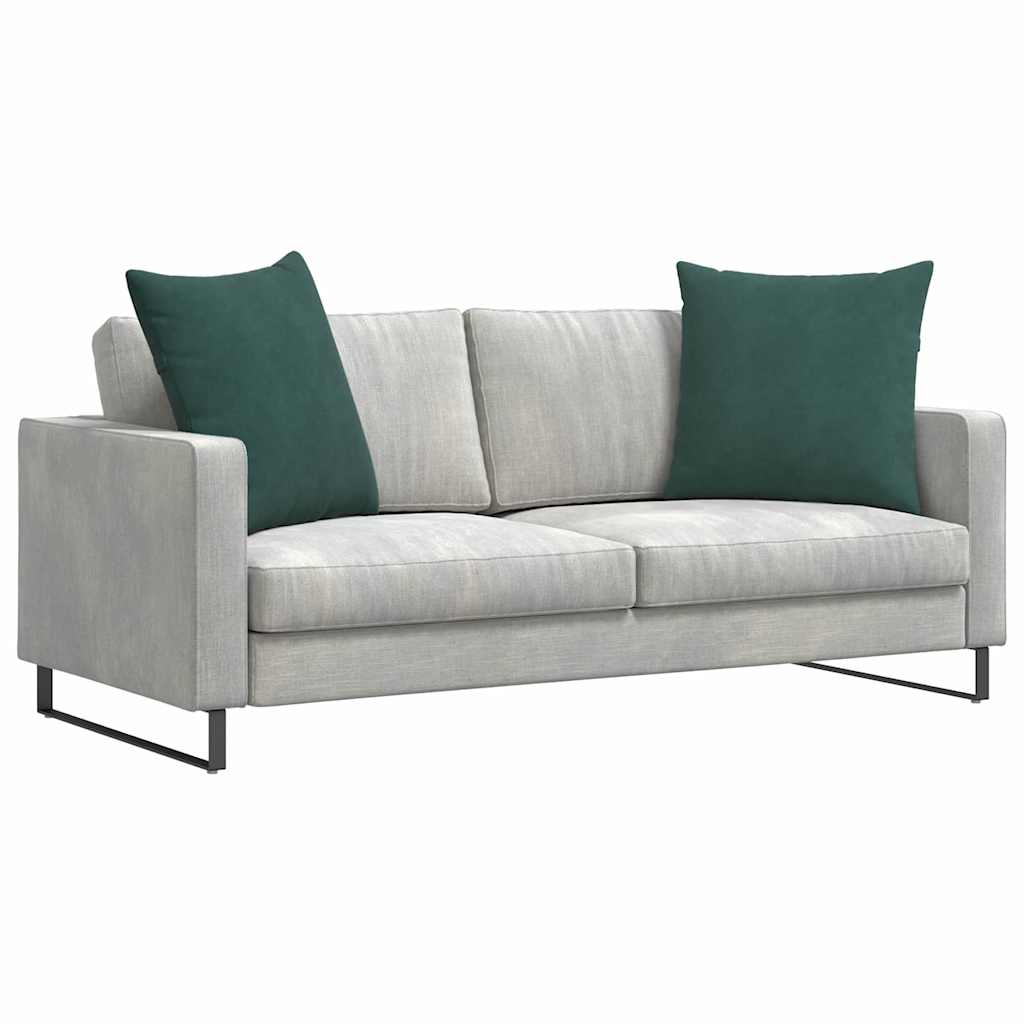 Sofa Kussens 2 pcs Donkergroen 60 x 60 cm Katoen Stof