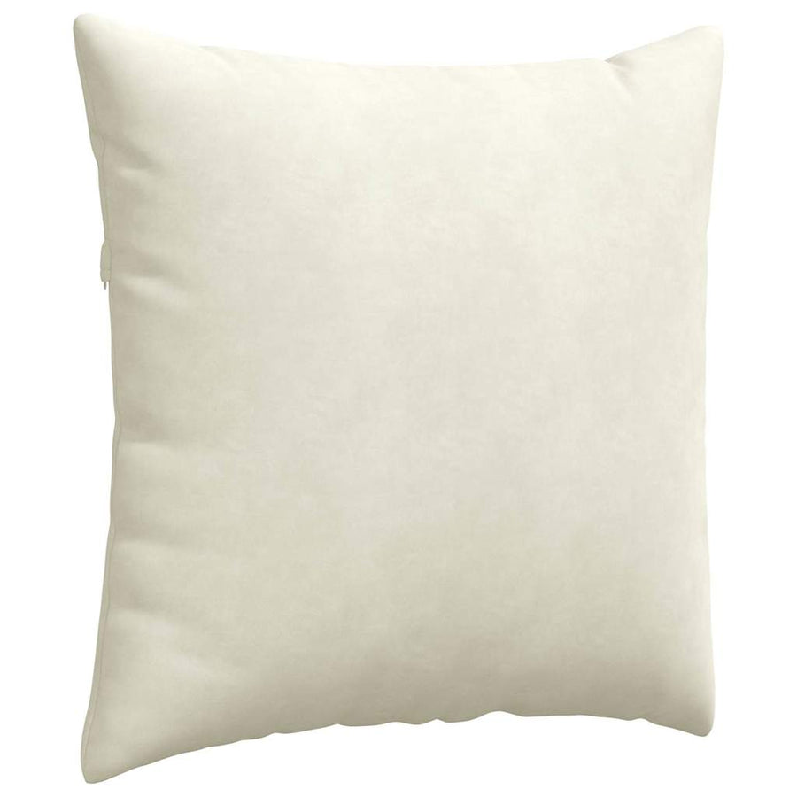 Sofa Kussens 2 pcs Crème 60 x 60 cm Katoen Stof