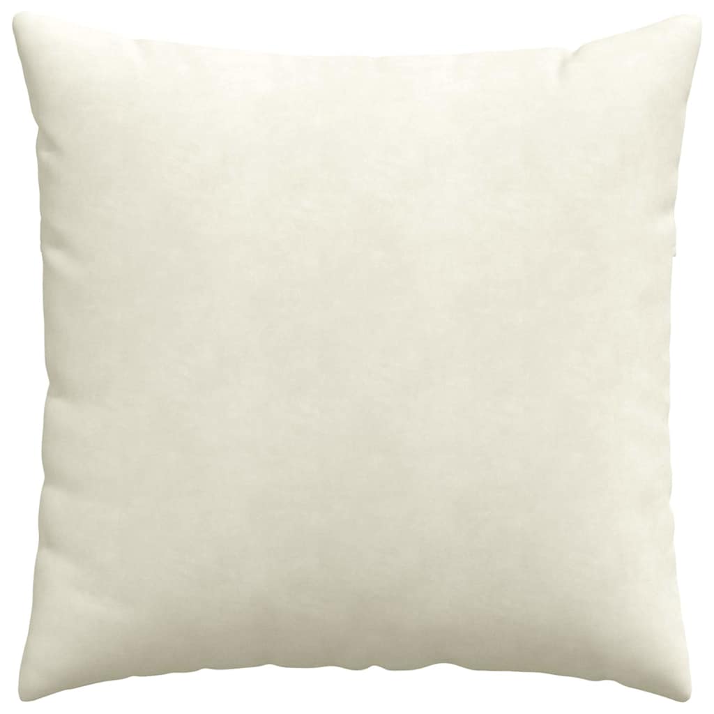 Sofa Kussens 2 pcs Crème 60 x 60 cm Katoen Stof