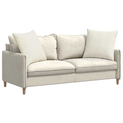 Sofa Kussens 2 pcs Crème 60 x 60 cm Katoen Stof