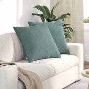 Sofa kussens 2 stuks 60x60 cm zeegroen cordstof
