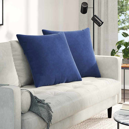 Sofa Kussens 2 pcs Politieblauw 60 x 60 cm Katoen Stof