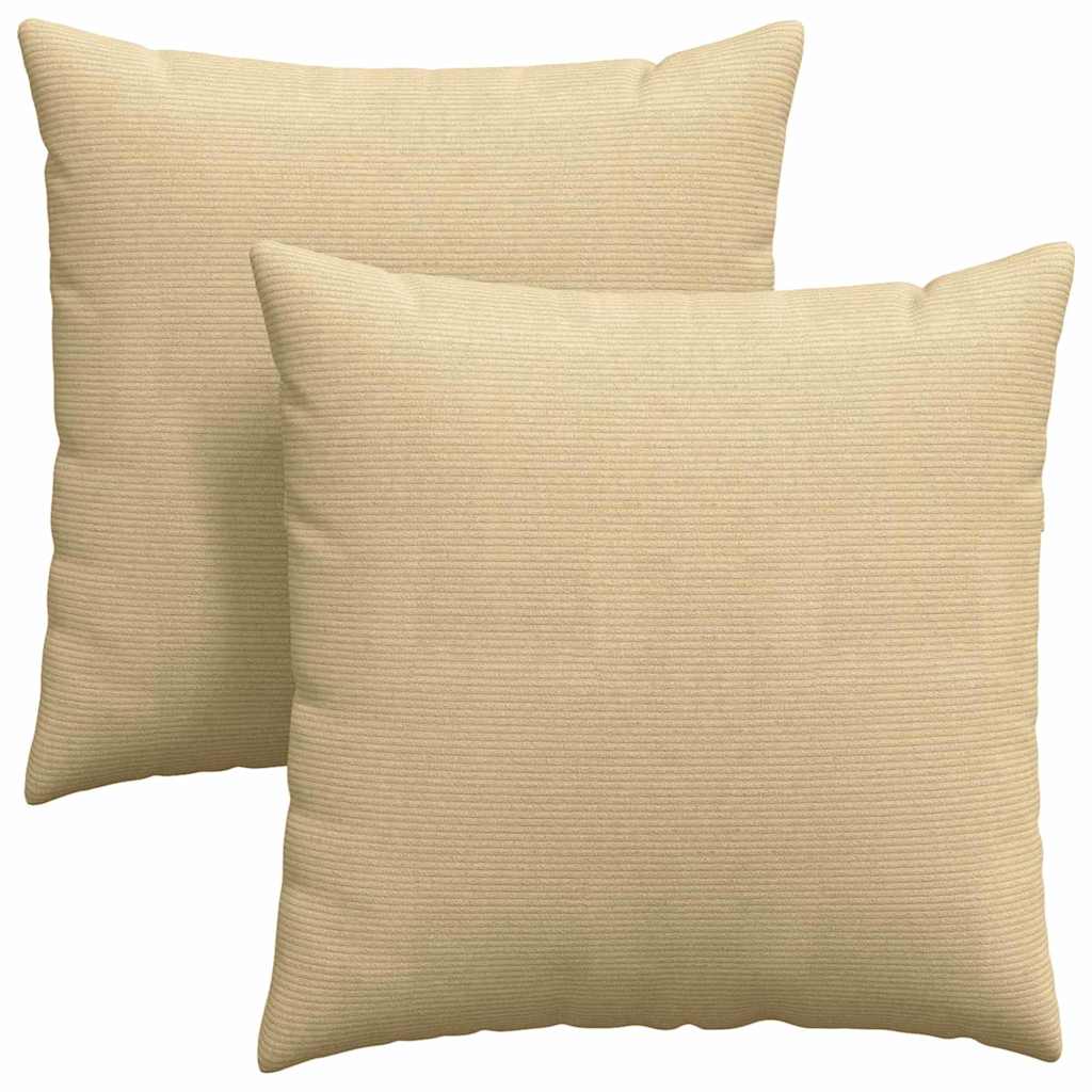 Sofa Kussens 2 pcs Grijs groen 60 x 60 cm Katoen Stof