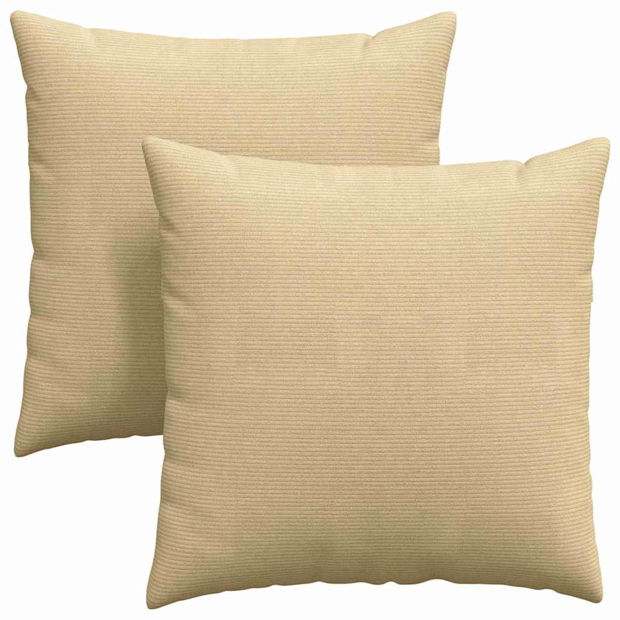 Sofa Kussens 2 pcs Grijs groen 60 x 60 cm Katoen Stof