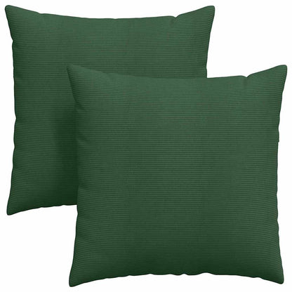Sofa Kussens 2 pcs Donkergroen 60 x 60 cm Katoen Stof