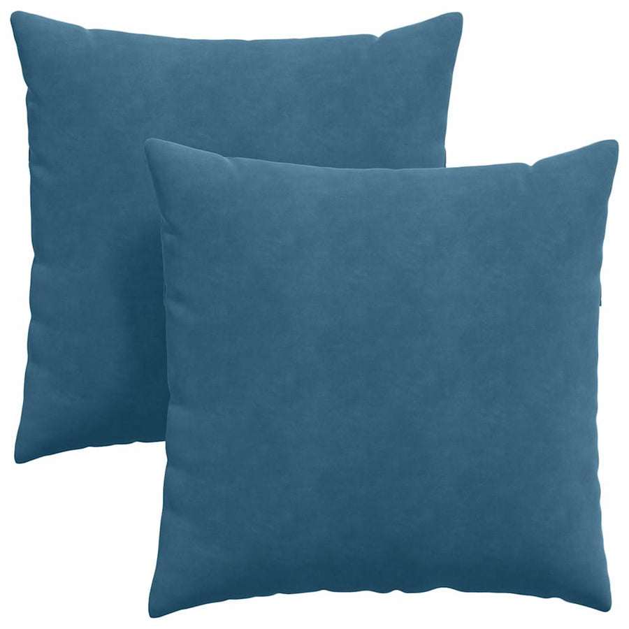 Sofa Kussens 2 pcs Blauw 80 x 80 cm Katoen Stof