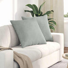 Sofa Cushions 2 pieces Light Grey 80 x 80 cm Corduroy
