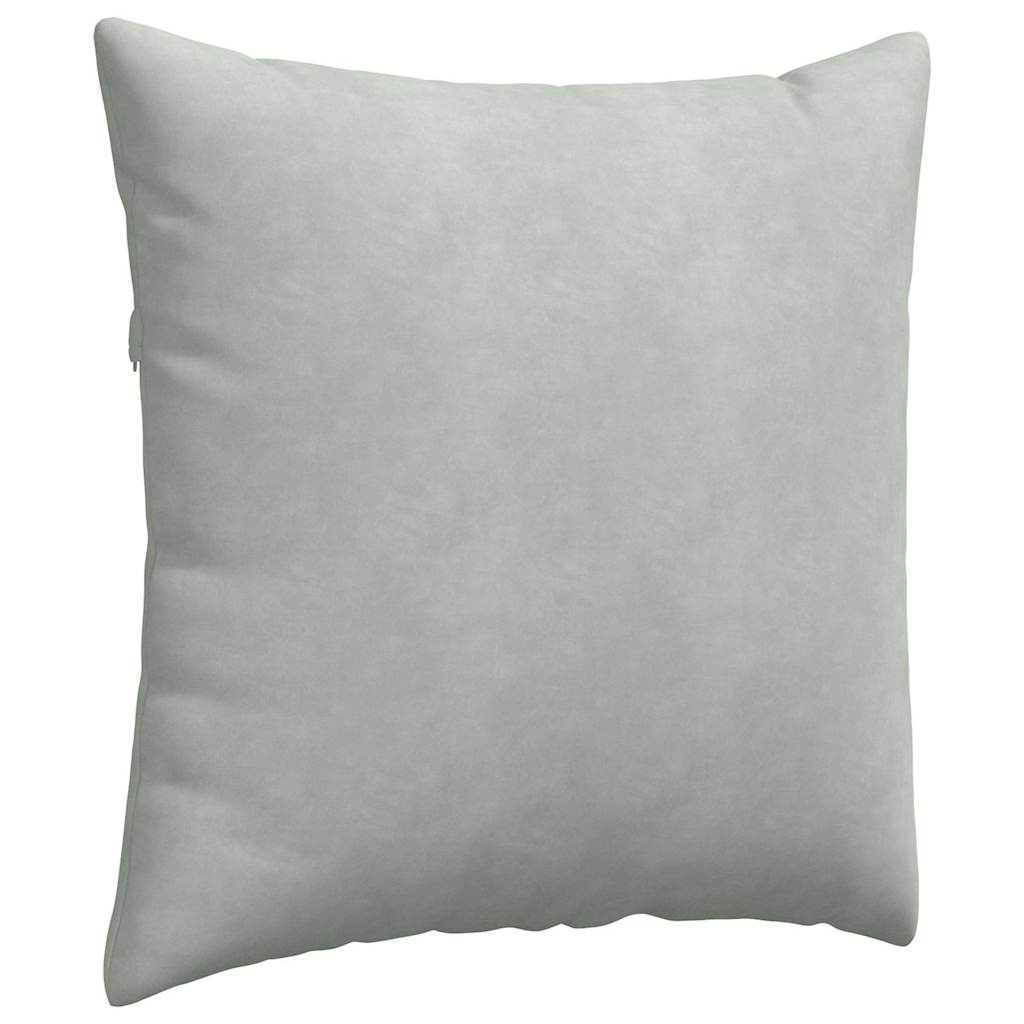 Sofa Kussens 2 pcs Lichtgrijs 80 x 80 cm Katoen Stof