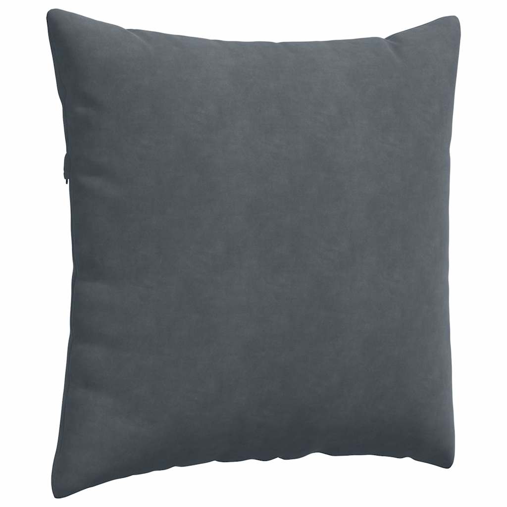 Sofa Kussens 2 pcs Donkergrijs 80 x 80 cm Katoen Stof