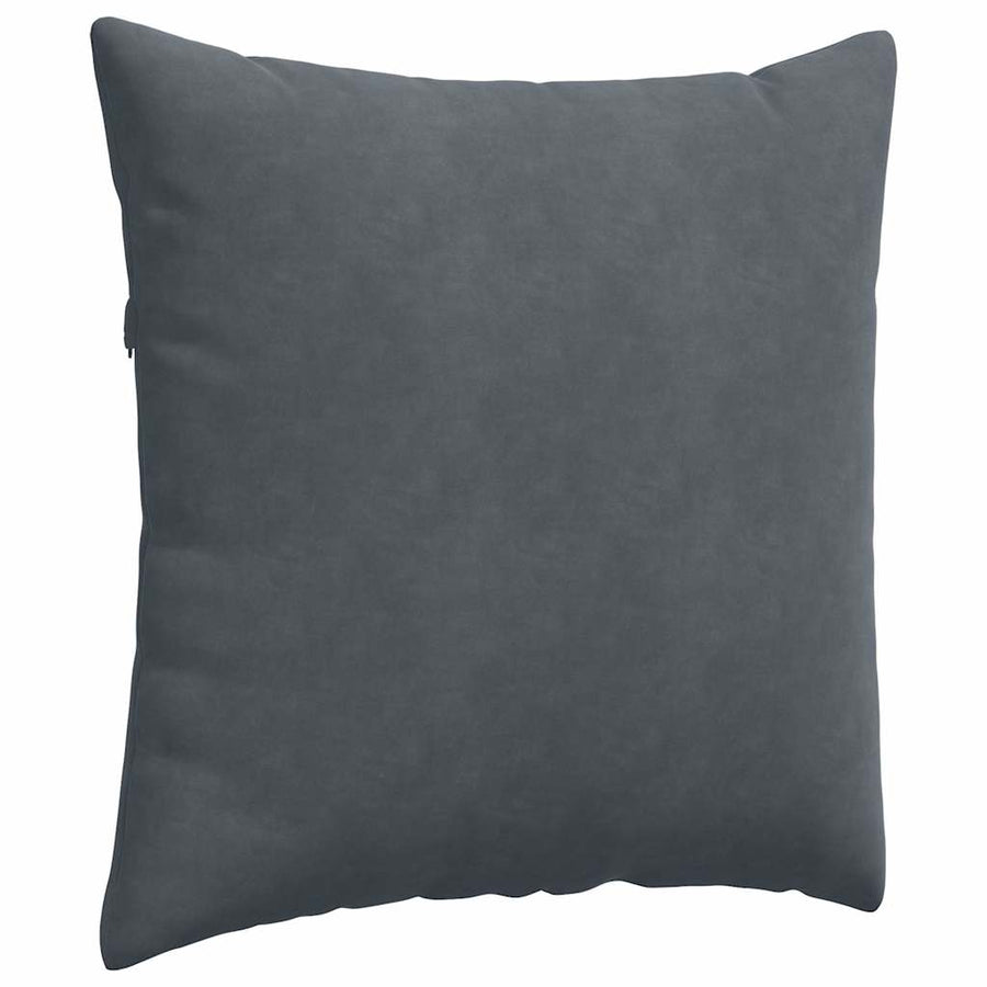 Sofa Kussens 2 pcs Donkergrijs 80 x 80 cm Katoen Stof