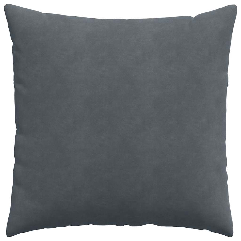 Sofa Kussens 2 pcs Donkergrijs 80 x 80 cm Katoen Stof