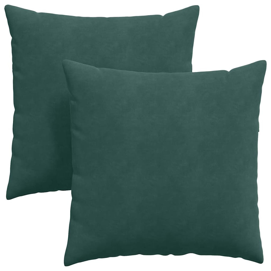 Sofa Kussens 2 pcs Donkergroen 80 x 80 cm Katoen Stof
