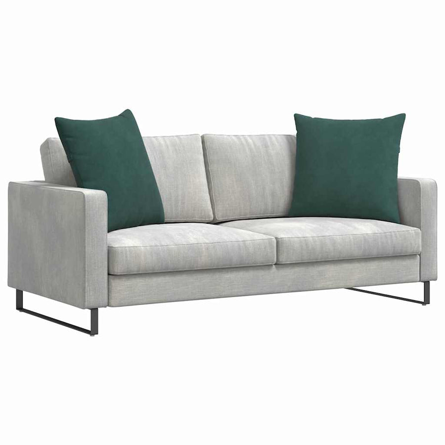 Sofa Kussens 2 pcs Donkergroen 80 x 80 cm Katoen Stof
